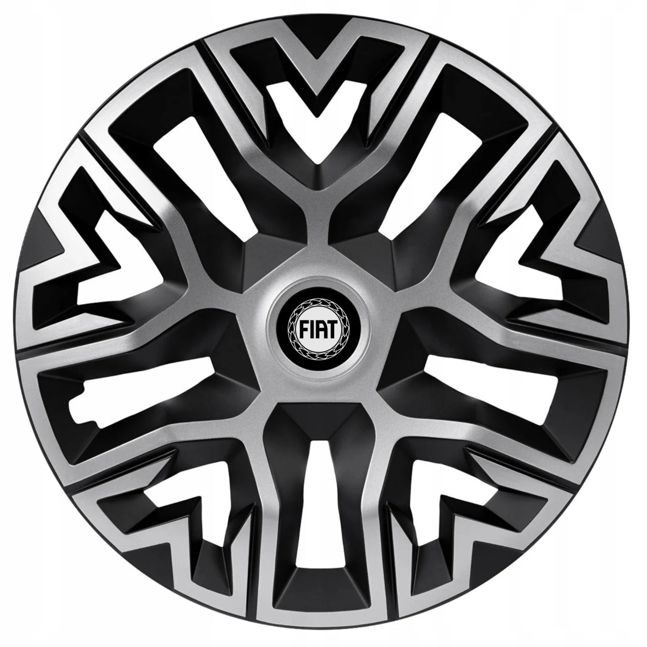 Set 4 Capace Roti 14 " Best Gri-Negru, Compatibile Cu Fiat
