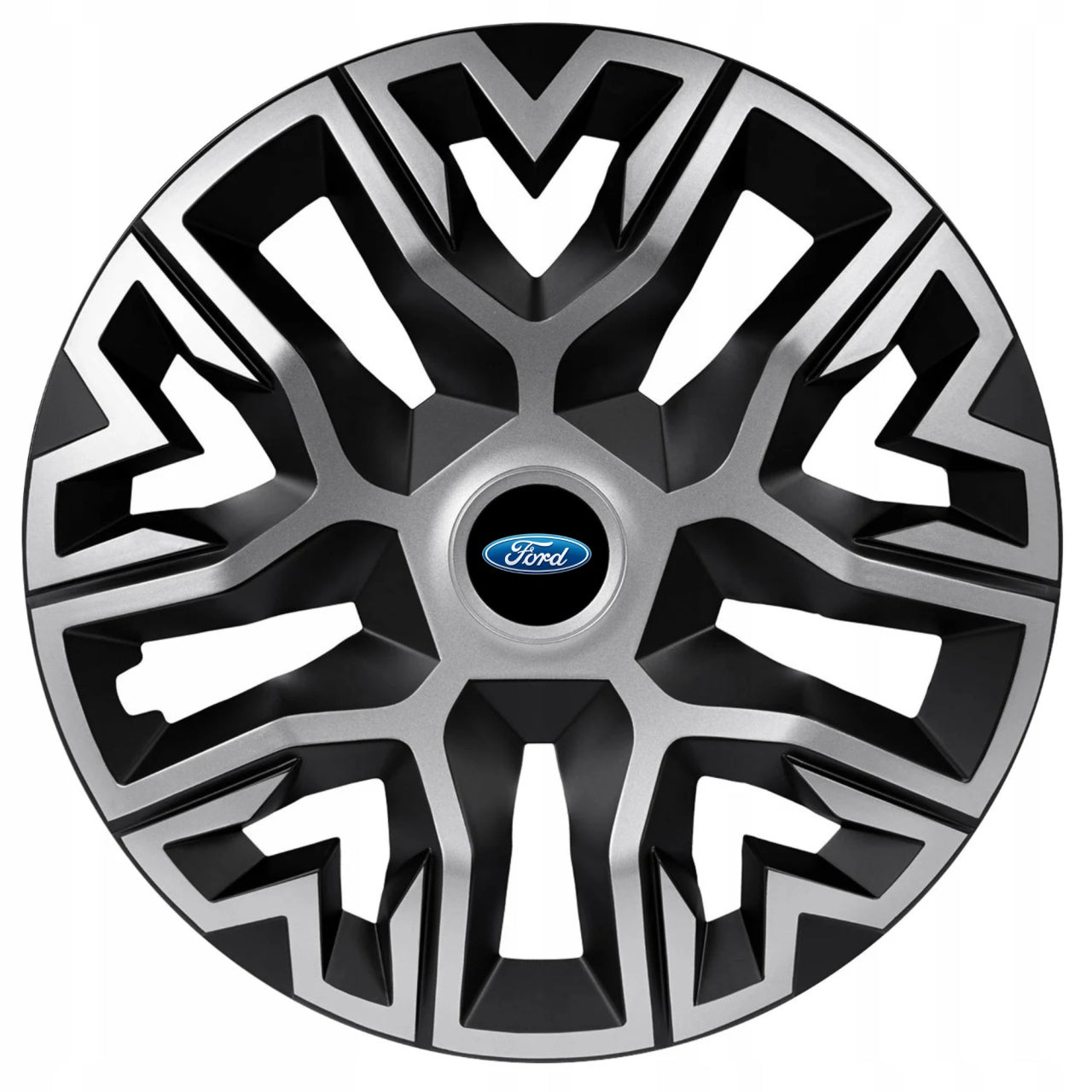 Set 4 Capace Roti 14 " Best Gri-Negru, Compatibile Cu Ford