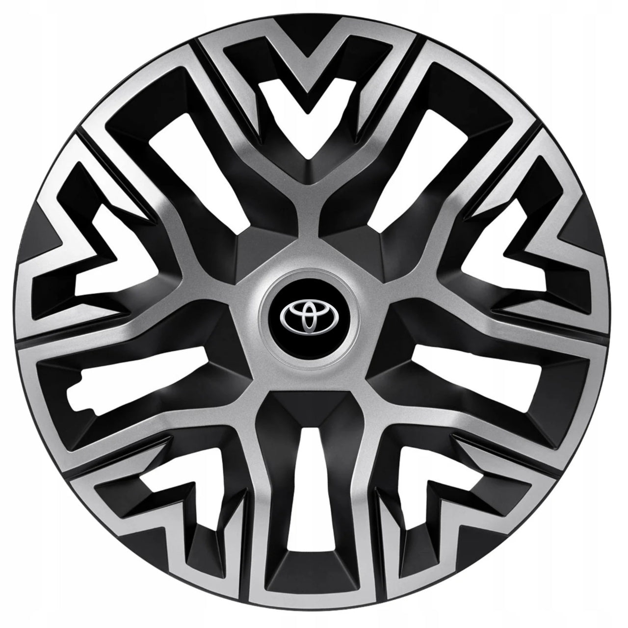Set 4 Capace Roti 14 " Best Gri-Negru, Compatibile Cu Toyota