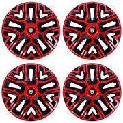 Set 4 Capace Roti 14 `` Best Rosu-Negru, Compatibile Cu Dacia