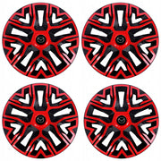 Set 4 Capace Roti 14 `` Best Rosu-Negru, Compatibile Cu Mazda