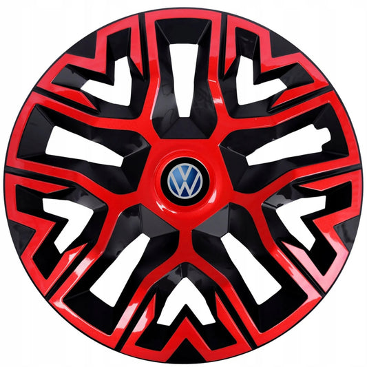 Set 4 Capace Roti 14 " Best Rosu-Negru, Compatibile Cu Volkswagen