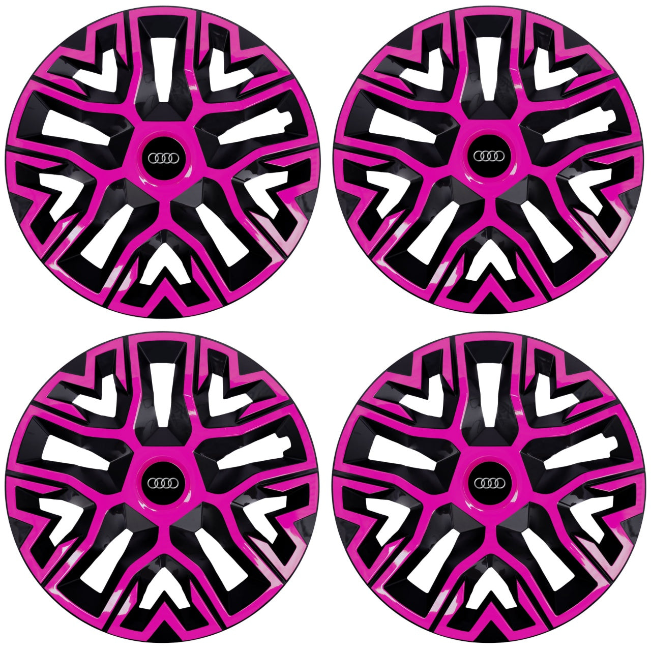 Set 4 Capace Roti 14 " Best Roz-Negru, Compatibile Cu Audi