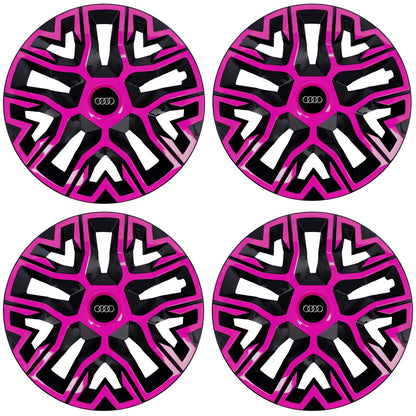 Set 4 Capace Roti 14 " Best Roz-Negru, Compatibile Cu Audi