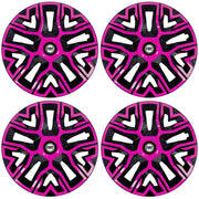 Set 4 Capace Roti 14 `` Best Roz-Negru, Compatibile Cu Fiat