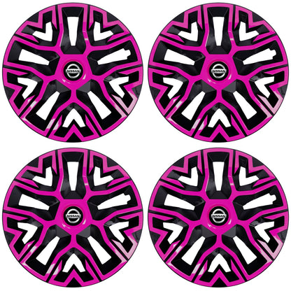 Set 4 Capace Roti 14 " Best Roz-Negru, Compatibile Cu Nissan