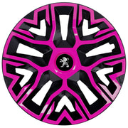 Set 4 Capace Roti 14 inchi (R14), Best Roz-Negru, Compatibile Cu Peugeot