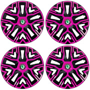 Set 4 Capace Roti 14 inchi (R14) Best Roz-Negru, Compatibile Cu Skoda