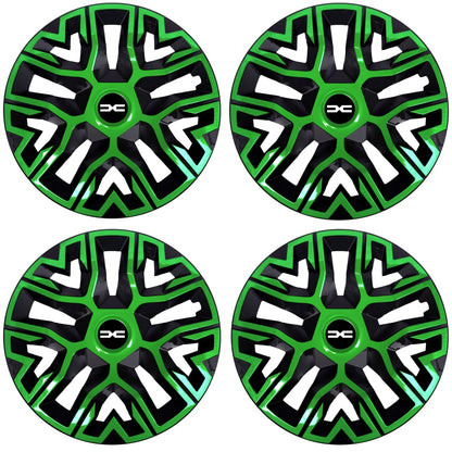 Set 4 Capace Roti 14 " Best Verde-Negru, Compatibile Cu Dacia Nou