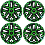 Set 4 Capace Roti 14 `` Best Verde-Negru, Compatibile Cu Mini