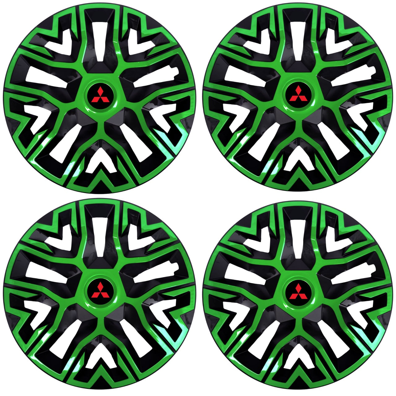 Set 4 Capace Roti 14 " Best Verde-Negru, Compatibile Cu Mitshubisi