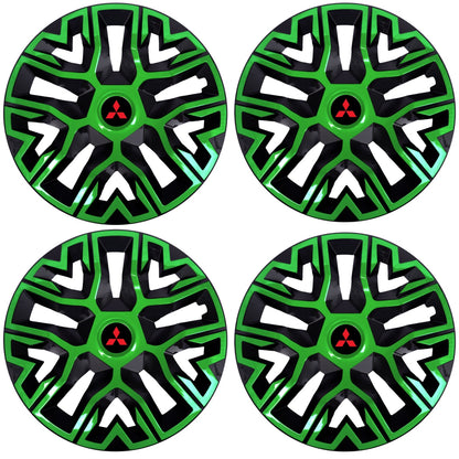 Set 4 Capace Roti 14 " Best Verde-Negru, Compatibile Cu Mitshubisi