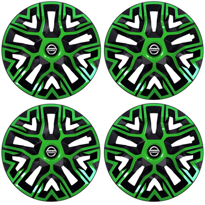 Set 4 Capace Roti 14 " Best Verde-Negru, Compatibile Cu Nissan
