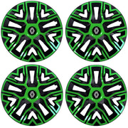Set 4 Capace Roti 14 `` Best Verde-Negru, Compatibile Cu Renault Nou