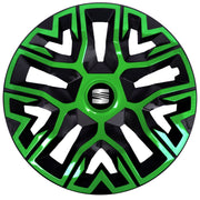 Set 4 Capace Roti 14 inchi (R14), Best Verde-Negru, Compatibile Cu Seat
