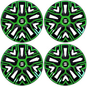 Set 4 Capace Roti 14 `` Best Verde-Negru, Compatibile Cu Seat
