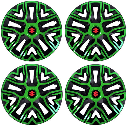 Set 4 Capace Roti 14 `` Best Verde-Negru, Compatibile Cu Suzuki