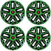 Set 4 Capace Roti 14 `` Best Verde-Negru, Compatibile Cu Suzuki