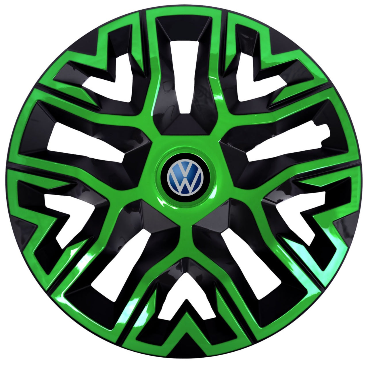 Set 4 Capace Roti 14 " Best Verde-Negru, Compatibile Cu Volkswagen