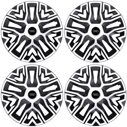 Set 4 Capace Roti 15 " Best Alb-Negru, Compatibile Cu Audi