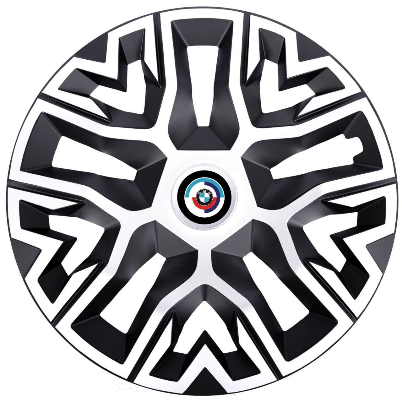 Set 4 Capace Roti 15 " Best Alb-Negru, Compatibile Cu BMW Nou