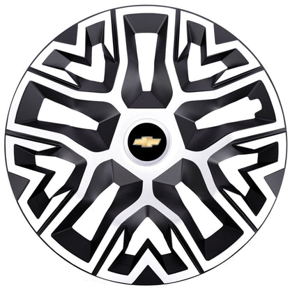 Set 4 Capace Roti 15 " Best Alb-Negru, Compatibile Cu Chevrolet