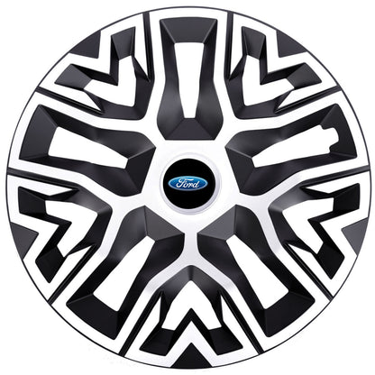 Set 4 Capace Roti 15 inchi (R15), Best Alb-Negru, Compatibile Cu Ford