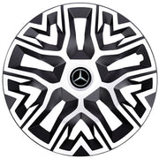 Set 4 Capace Roti 15 inchi (R15), Best Alb-Negru, Compatibile Cu Mercedes-Benz