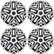 Set 4 Capace Roti 15 `` Best Alb-Negru, Compatibile Cu Mercedes-Benz