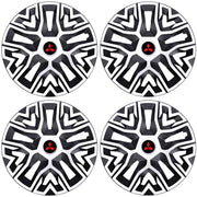 Set 4 Capace Roti 15 `` Best Alb-Negru, Compatibile Cu Mitshubisi