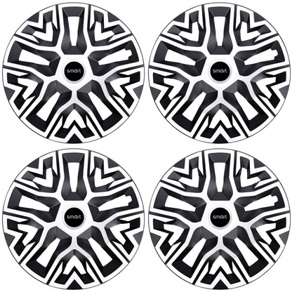 Set 4 Capace Roti 15 " Best Alb-Negru, Compatibile Cu Smart