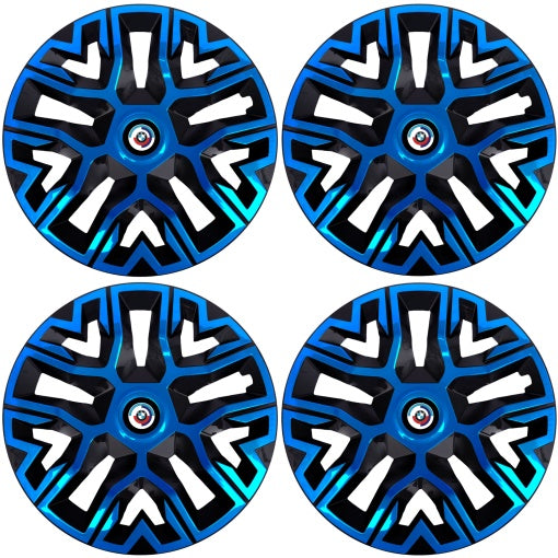 Set 4 Capace Roti 15 " Best Albastru-Negru, Compatibile Cu BMW Nou