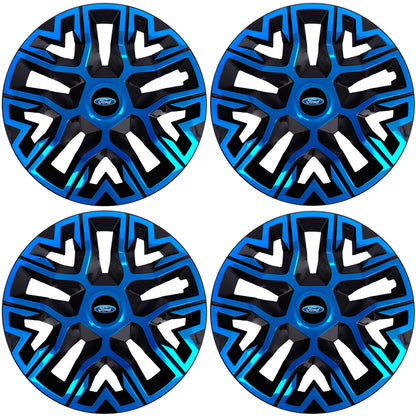 Set 4 Capace Roti 15 `` Best Albastru-Negru, Compatibile Cu Ford