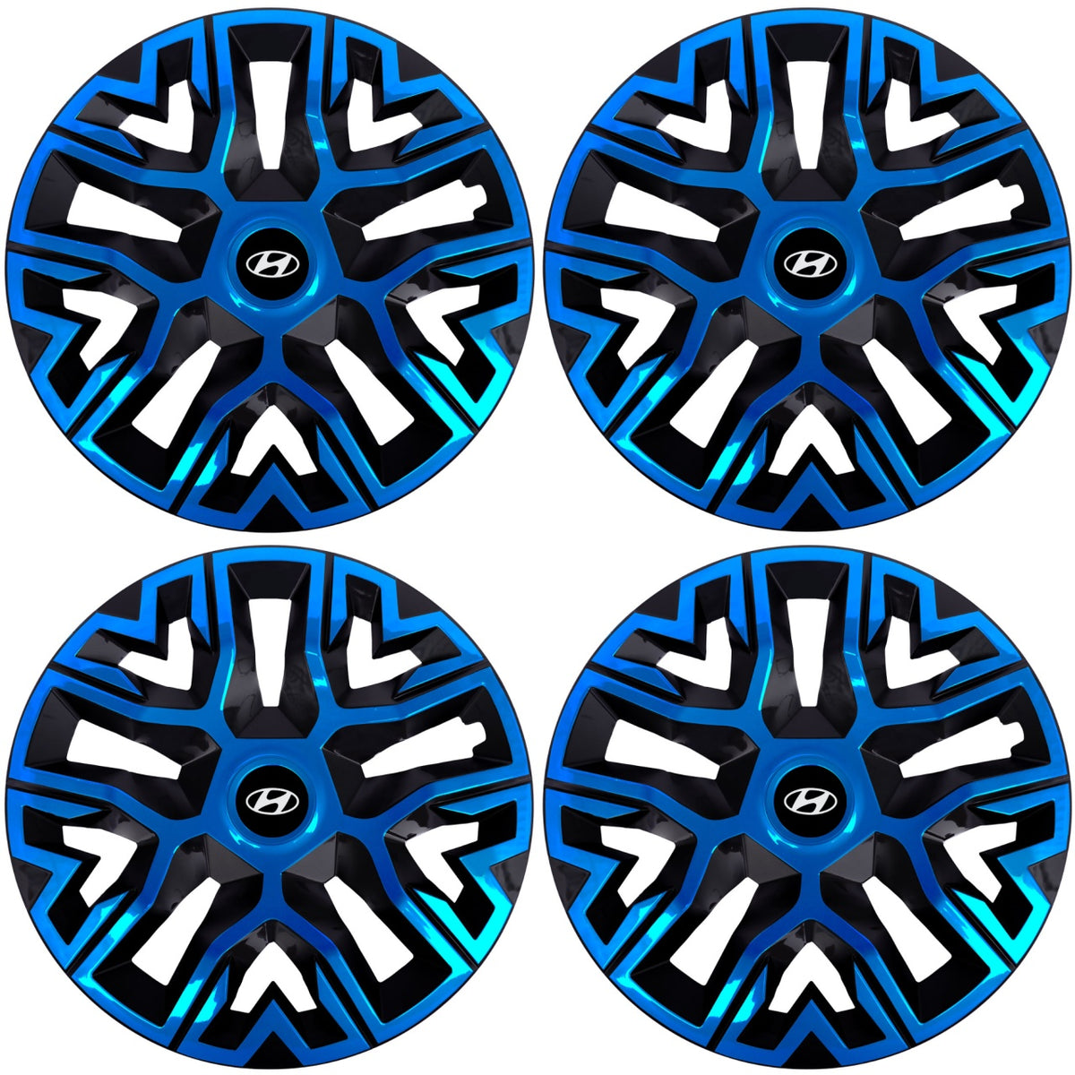 Set 4 Capace Roti 15 `` Best Albastru-Negru, Compatibile Cu Hyundai