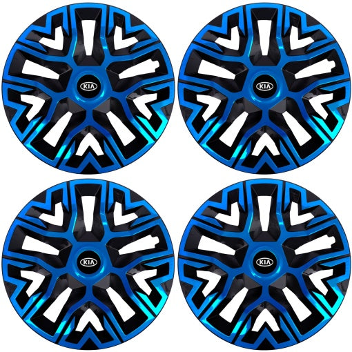 Set 4 Capace Roti 15 " Best Albastru-Negru, Compatibile Cu Kia