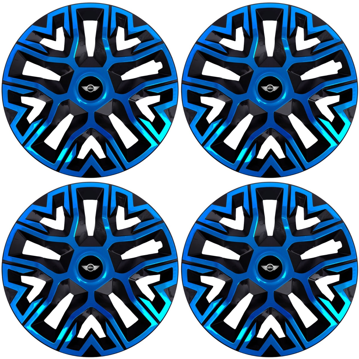 Set 4 Capace Roti 15 " Best Albastru-Negru, Compatibile Cu Mini