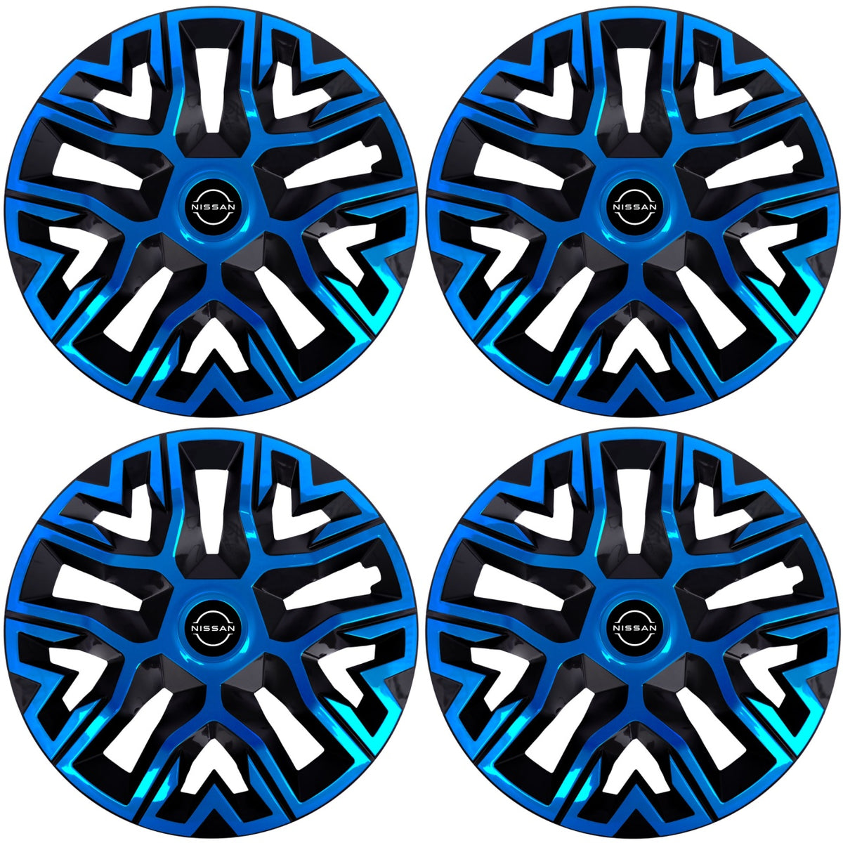 Set 4 Capace Roti 15 " Best Albastru-Negru, Compatibile Cu Nissan Nou