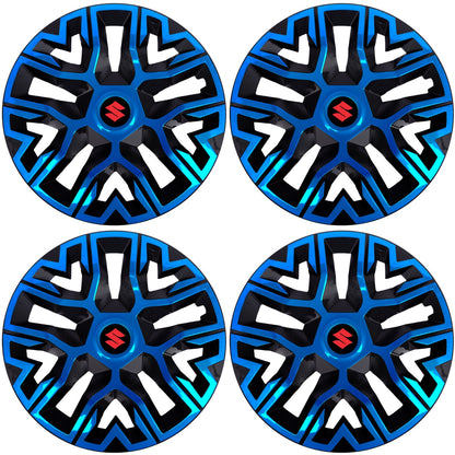 Set 4 Capace Roti 15 `` Best Albastru-Negru, Compatibile Cu Suzuki