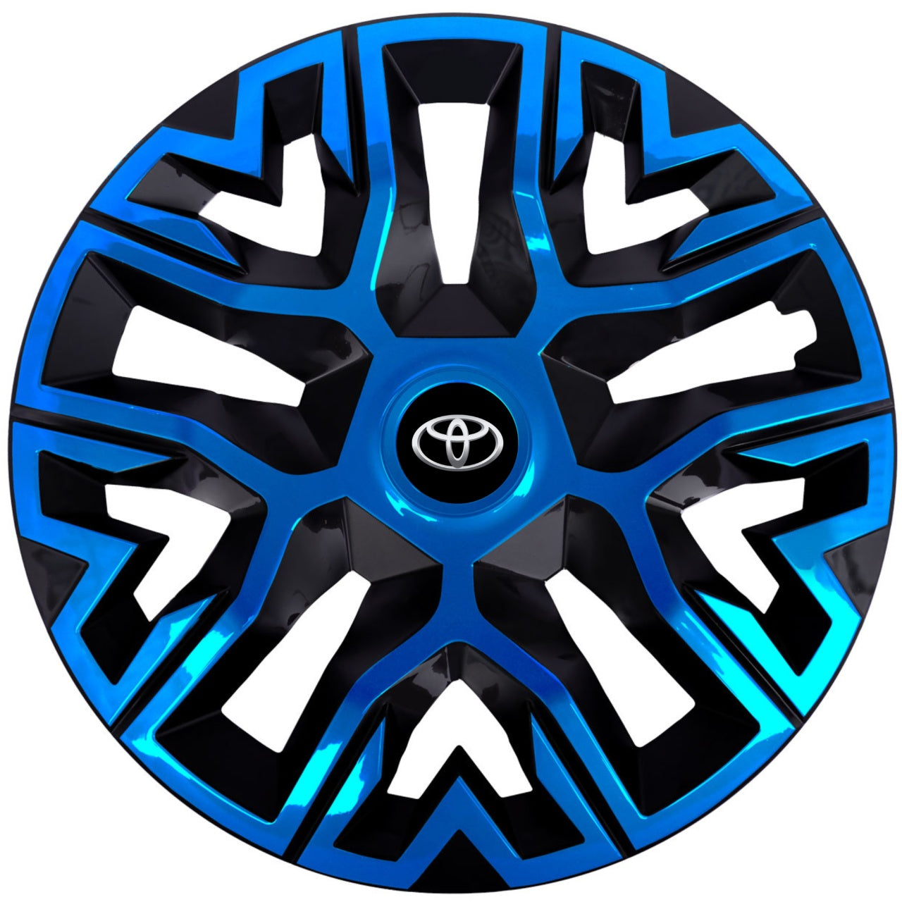 Set 4 Capace Roti 15 inchi (R15), Best Albastru-Negru, Compatibile Cu Toyota