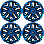 Set 4 Capace Roti 15 `` Best Albastru-Negru, Compatibile Cu Toyota