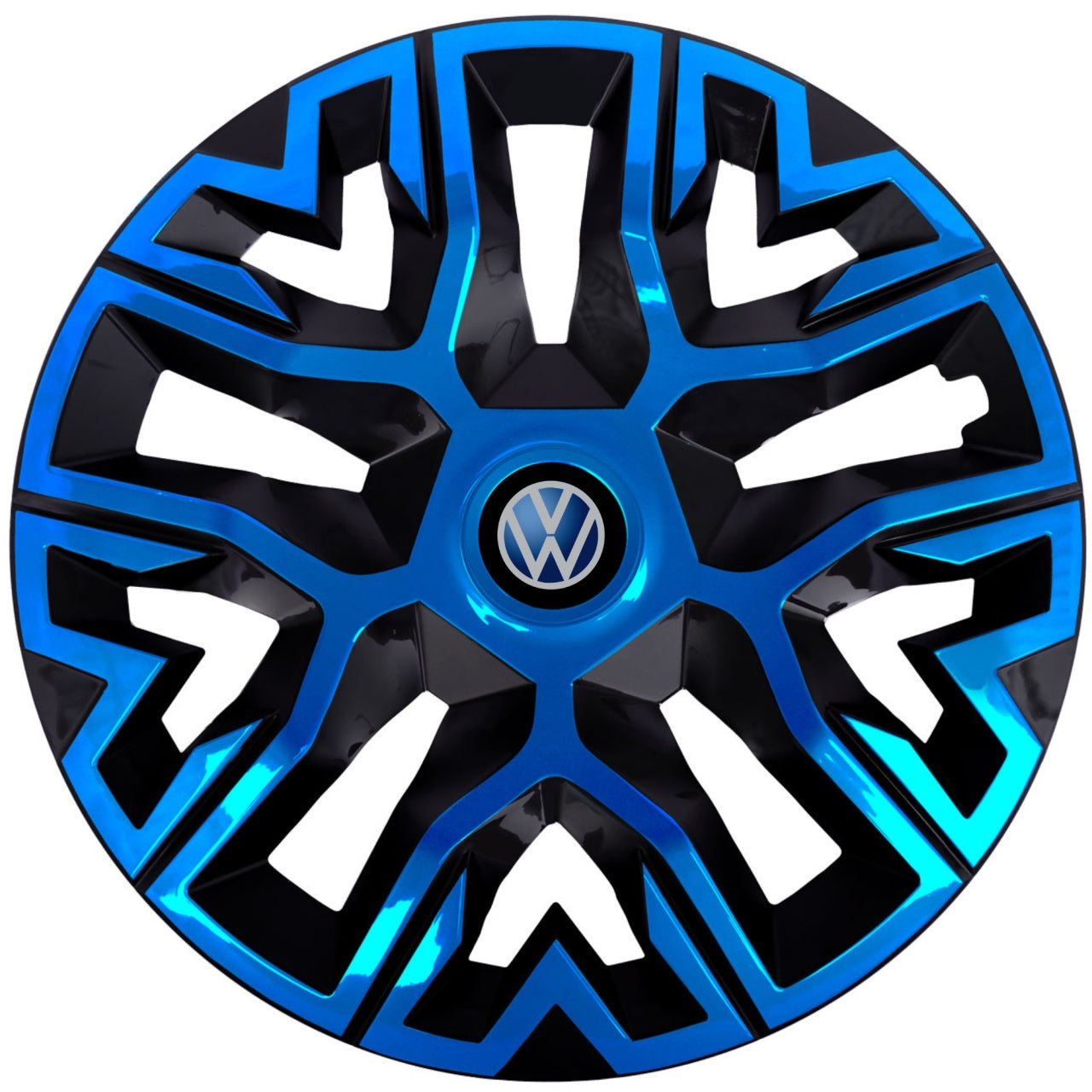Set 4 Capace Roti 15 inchi (R15), Best Albastru-Negru, Compatibile Cu Volkswagen