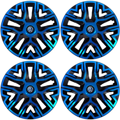 Set 4 Capace Roti 15 `` Best Albastru-Negru, Compatibile Cu Volkswagen