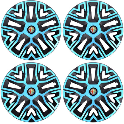 Set 4 Capace Roti 15 " Best Azur-Negru, Compatibile Cu Alfa Romeo