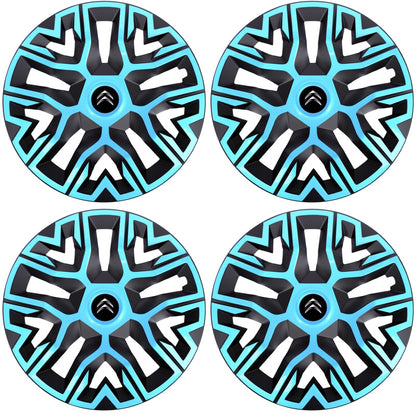 Set 4 Capace Roti 15 " Best Azur-Negru, Compatibile Cu Citroen