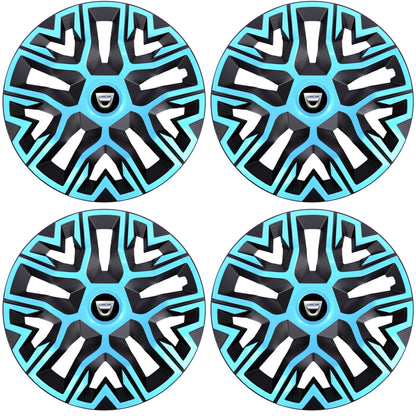 Set 4 Capace Roti 15 `` Best Azur-Negru, Compatibile Cu Dacia