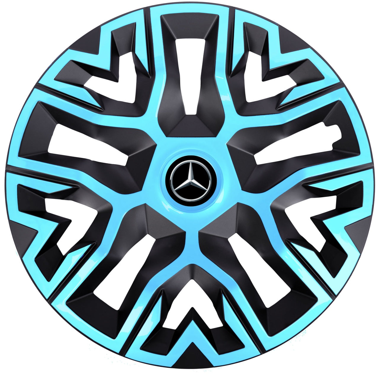 Set 4 Capace Roti 15 inchi (R15), Best Azur-Negru, Compatibile Cu Mercedes-Benz