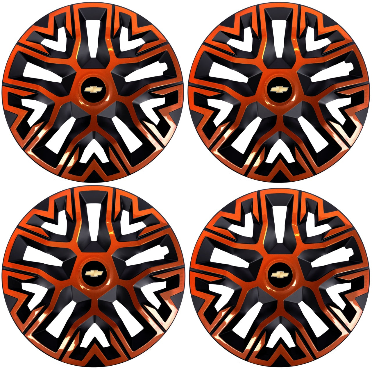 Set 4 Capace Roti 15 `` Best Cupru-Negru, Compatibile Cu Chevrolet
