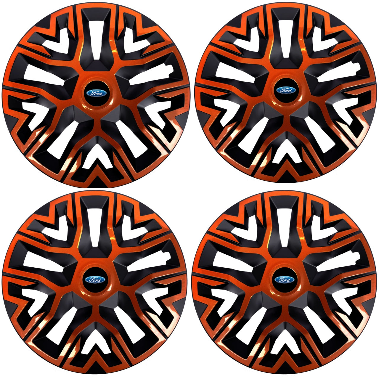 Set 4 Capace Roti 15 inchi (R15) Best Cupru-Negru, Compatibile Cu Ford