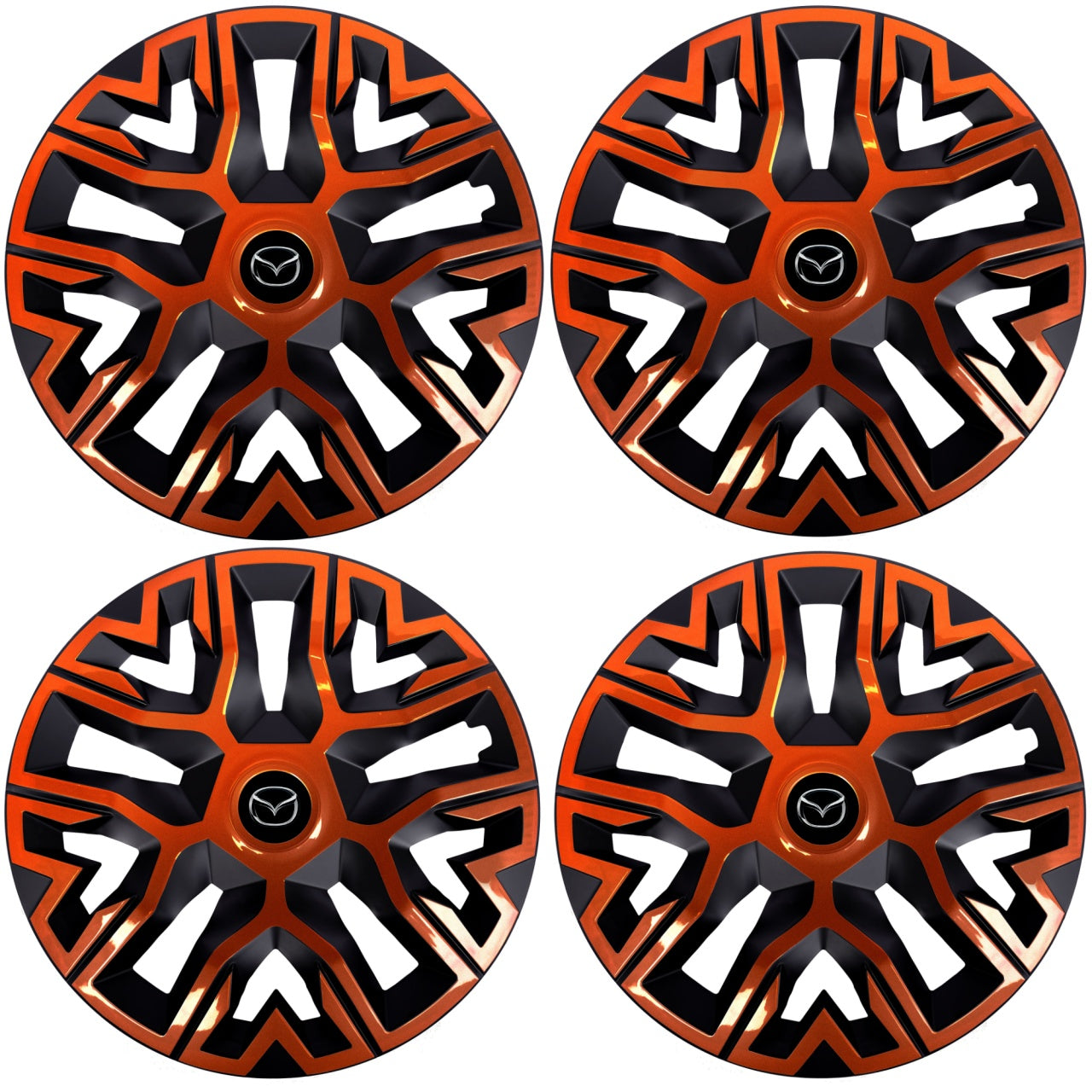 Set 4 Capace Roti 15 " Best Cupru-Negru, Compatibile Cu Mazda