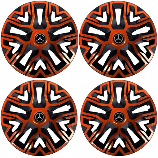 Set 4 Capace Roti 15 " Best Cupru-Negru, Compatibile Cu Mercedes-Benz